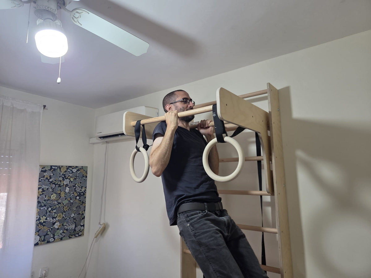 מתח ומקבילים עבור סולם שוודי דגם קלאסי אבא בונה - סולמות שוודים מתח קופים